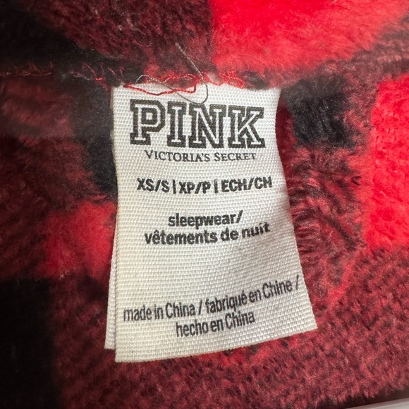 2/for $15 🪩 - Victoria’s Secret Red Plaid Robe in Buffalo Check Print (XS/Small) - Picture 4 of 5
